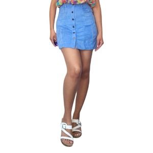 GB High Waisted Suede Mini Skirt